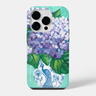 Coque Pour iPhone 14 Plus Hydrangées dans Peacock Vase