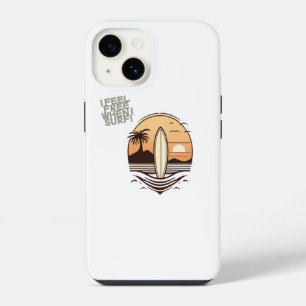 Coque Pour iPhone 14 i feel free when i surf