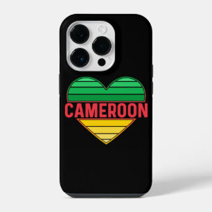 Coque Pour iPhone 14 Plus I Love Cameroon, Coeur camerounais