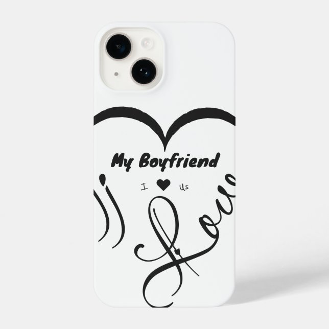 Coque iPhone I Love My Boyfriend I ♥ Us (Verso)