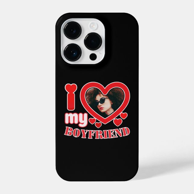 Coque iPhone I Love My Boyfriend Personnalisé (Verso)