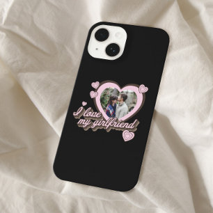 Coque Pour iPhone 14 I Love My Girlfriend Photo personnalisée