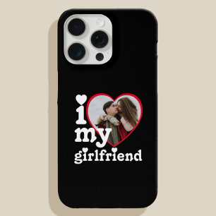 Coque Pour iPhone 14 I Love My Girlfriend Photo personnalisée