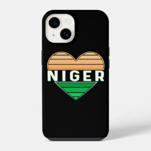 Coque Pour iPhone 14 I Love Niger, Coeur Nigérien