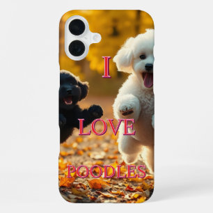 Coque iPhone 16 Plus I Love Poodles
