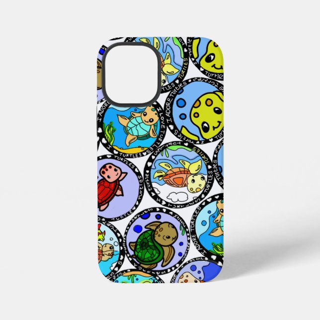 Coque iPhone I love turtles phone case (Verso)