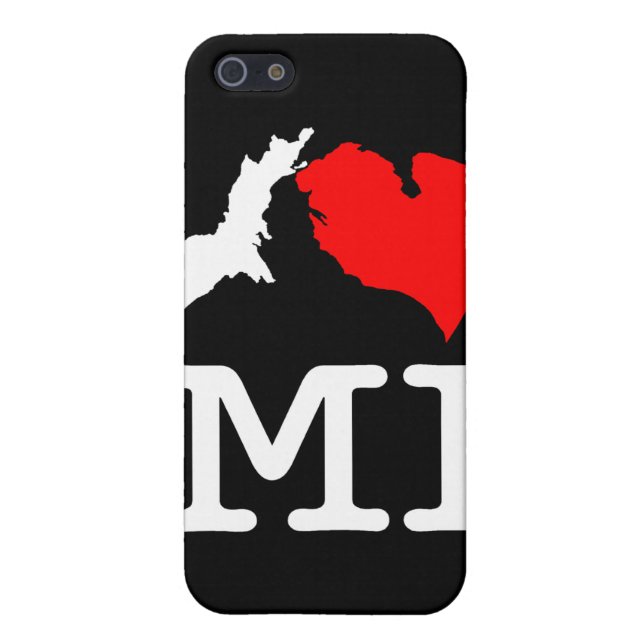 Coque iPhone I ♥ MI (coeur d'I Michigan) iPod/coque iphone (Dos)