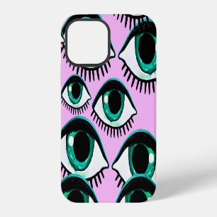 Coque iPhone 12 Icône Abstraite de l'Œil de la Montagne
