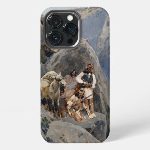 Etui iPhone 13 Pro Icônes amérindiennes : Guerriers Apache, Cavalerie