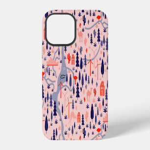 Coque iPhone 12 Icônes australiennes, motif décoratif sans couture