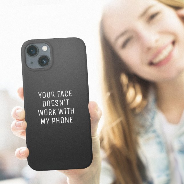 Coque iPhone ID de visage de téléphone drôle (Phone Face ID Funny Case-Mate iPhone Case)