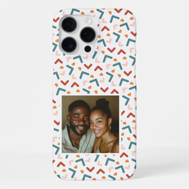 Coque iPhone Idées de cadeaux de Noël originaux Memphis Pattern (Verso)