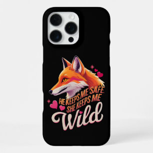 Coque iPhone 16 Pro Max Il me protège Elle me garde un couple d'amoureux d