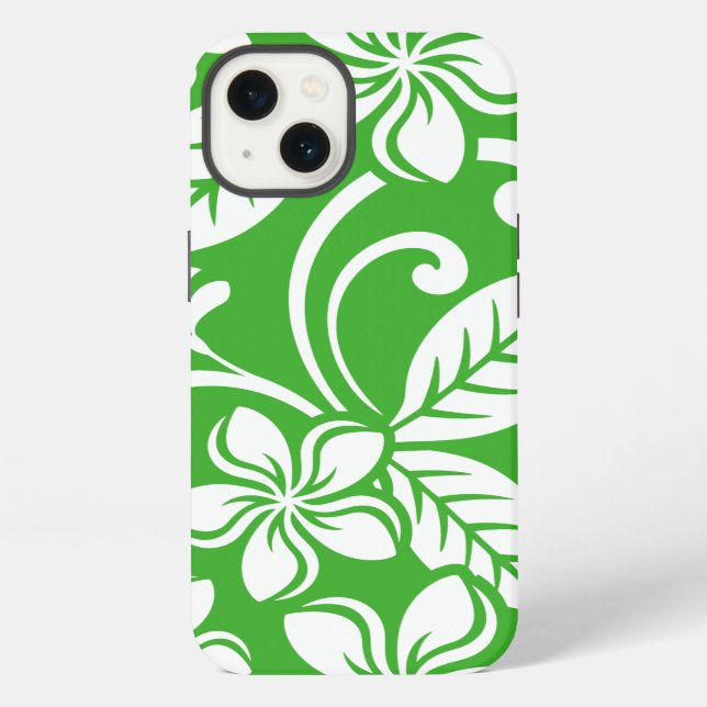 COQUE iPhone ÎLE PLUMERIA (CITRON VERT) (Verso)