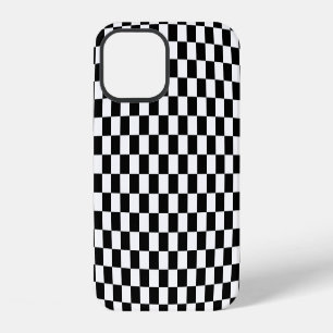 Coque iPhone 12 Illusion À damiers géométrique : Artiste Vintage.