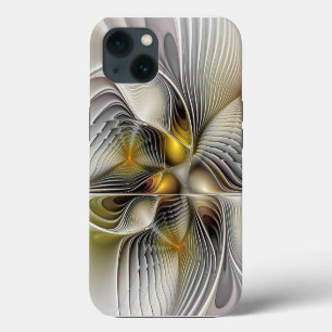 Etui iPhone 13 Illusion d'optique abstraite fractale 3D avec prof