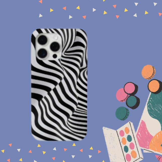 Coque iPhone Illusion d'optique Art abstrait (Créateur téléchargé)