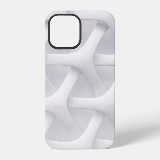 Coque iPhone Illusion optique blanche et grise (Verso)