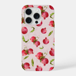 Coque iPhone 15 Pro Illustration botanique de grenade dessinée à la ma