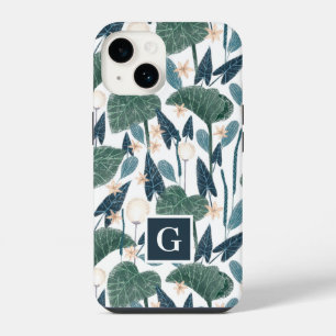 Coque Pour iPhone 14 Illustration botanique Monogramme de maman de plan