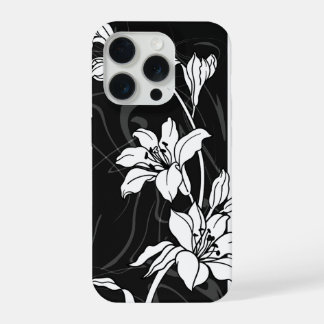 Coque iPhone 15 Pro illustration classique de lys japonais 