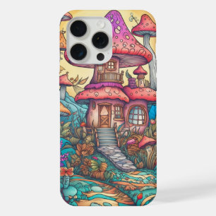 Coque iPhone 15 Pro Max Illustration créative de cabane champignon mignonn