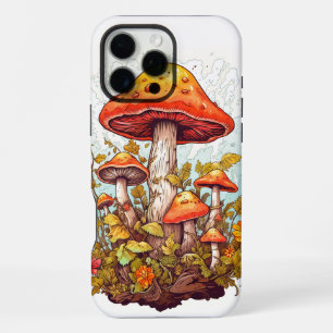 Coque iPhone 16 Pro Max Illustration créative de forêt de champignons