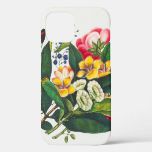 Coque iPhone 12 Illustration de botanique de fleurs