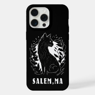 Coque iPhone 15 Pro Max Illustration de chat noir Salem