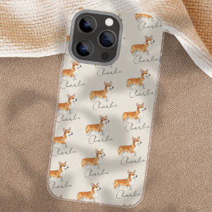 Coque iPhone 16 Pro Max Illustration de chien Corgi aquarelle 