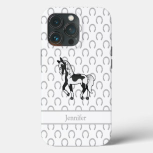 Etui iPhone 13 Pro Illustration de dessin animé de cheval trotteur Pi