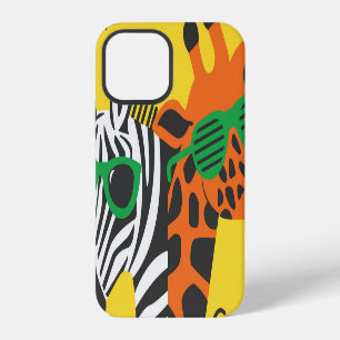 Coque iPhone 12 Illustration de dessin animé de zèbre girafe cool