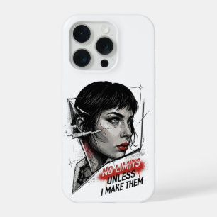 Coque iPhone 15 Pro Illustration de fille d'anime de fantasy sombre go