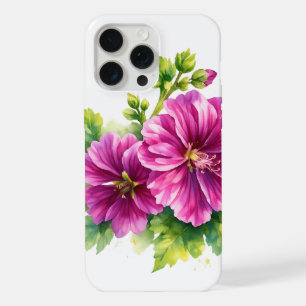 Coque iPhone 15 Pro Max Illustration de fleur aquarelle violette