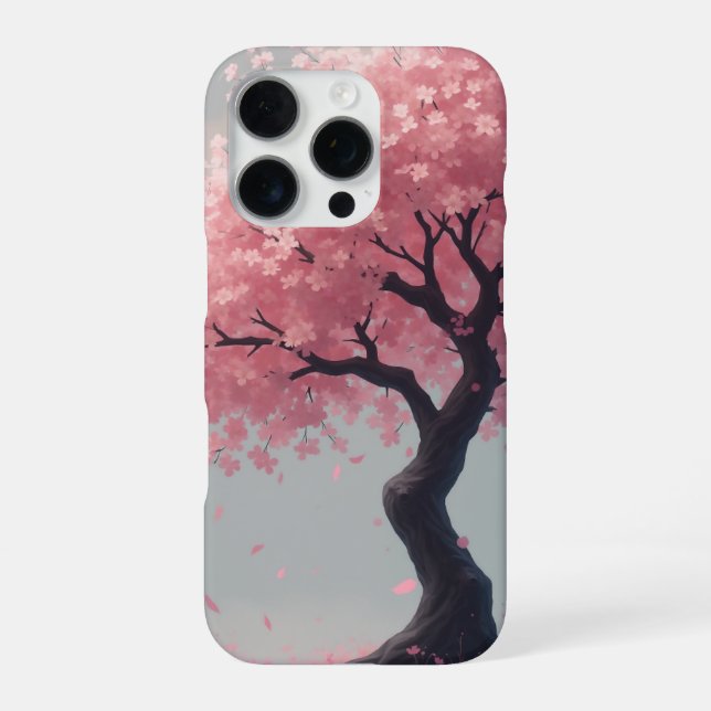 Coque iPhone illustration de fleurs de cerisier (Verso)