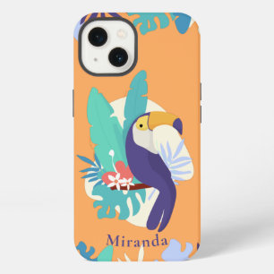 Etui iPhone 13 Illustration de la jungle tropicale Toucan