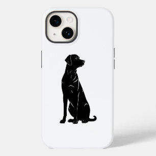 Coque Pour iPhone 14 Illustration de la silhouette du labrador noir