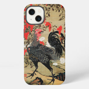 Etui iPhone 13 Illustration de Nandina et Coq par Ito Jakuchu