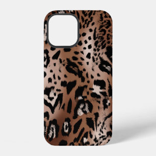 Coque iPhone 12 Illustration de peau de léopard motif sans couture