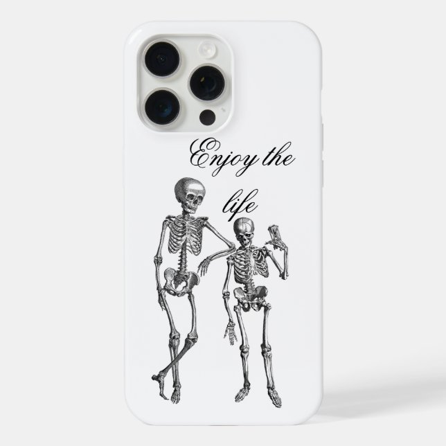 Coque iPhone Illustration de squelettes dansants  (Verso)