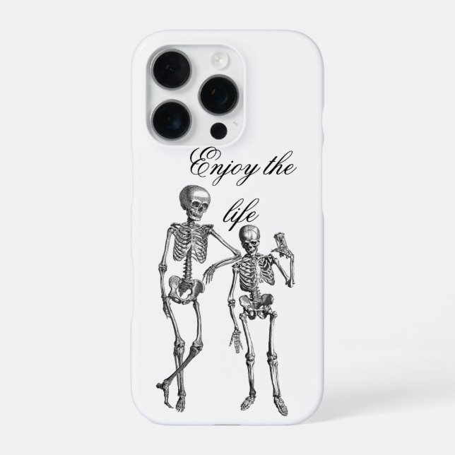 Coque iPhone Illustration de squelettes dansants  (Verso)