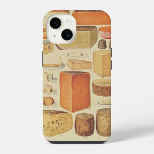 Coque Pour iPhone 14 Illustration de tableau de fromage vintage menu fr