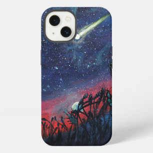 Etui iPhone 13 Illustration de vœu sur une étoile filante