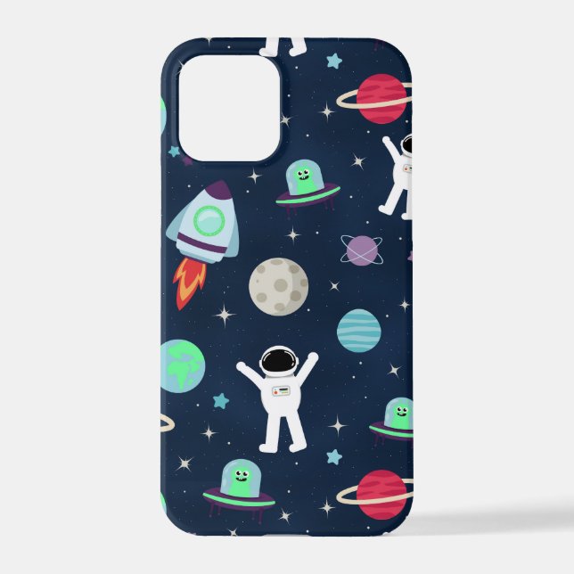 Coque iPhone Illustration du Motif spatial (Verso)