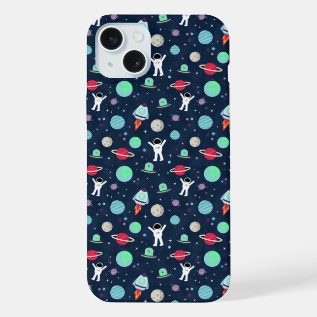 Coque iPhone Illustration du Motif spatial (Verso)