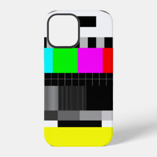 Coque iPhone 12 illustration d'un téléviseur sans signal en style