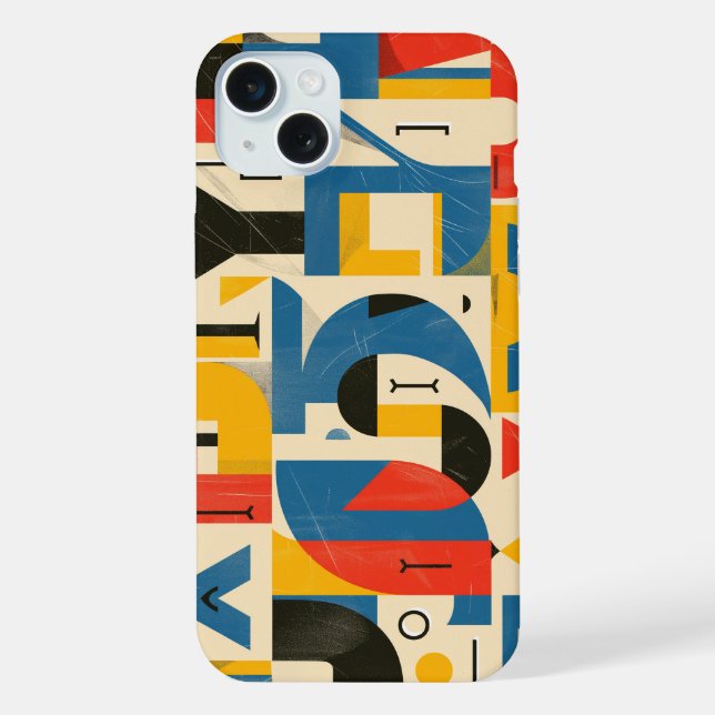 Coque iPhone Illustration utilisant des éléments de lettres d'a (Verso)