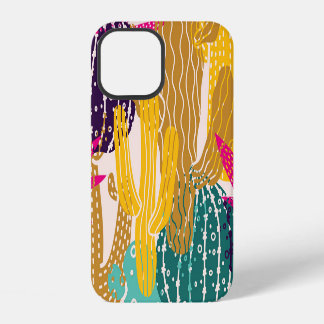 Coque iPhone 12 Illustration Vintage Cactus sans joint.