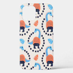 Coque iPhone 12 Illustration vintage du motif sans soudure avec un
