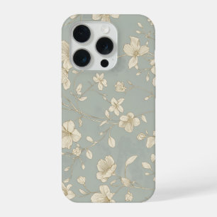 Coque iPhone 15 Pro Illustrations botaniques élégantes de style vintag